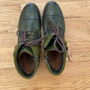 Miz Mooz green leather bootie